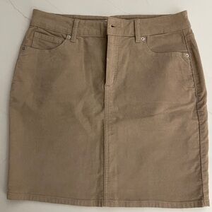Dynamite Beige Corduroy Mini Skirt